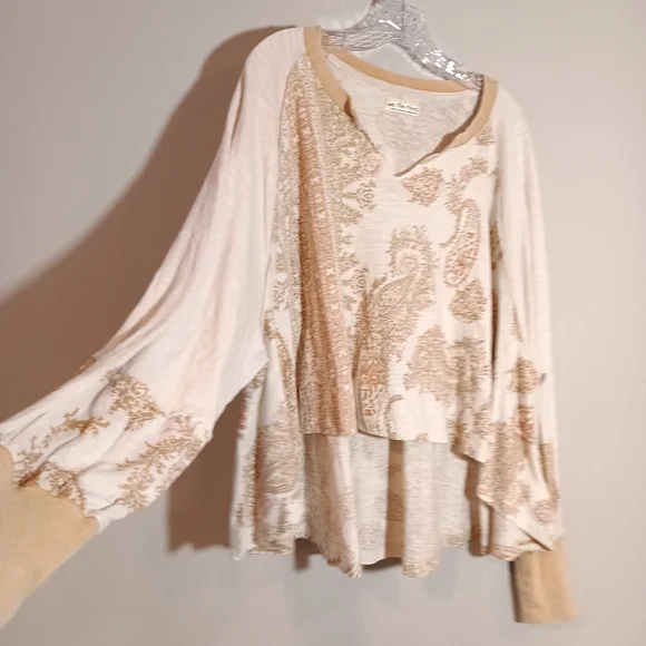 We The Free True Perfection Tee in Almond Milk Size L - Picture 5 of 9